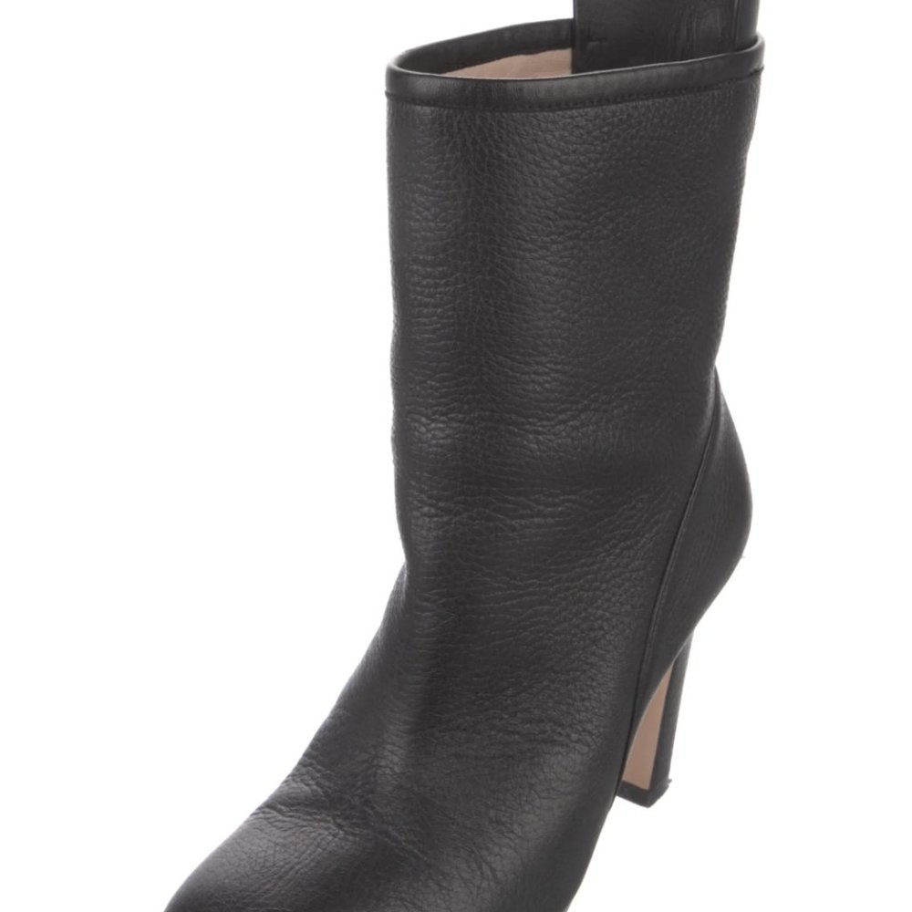 Stuart Weitzman Brooks High Heel Black Leather Booties (Size 6) - Picture 12 of 12